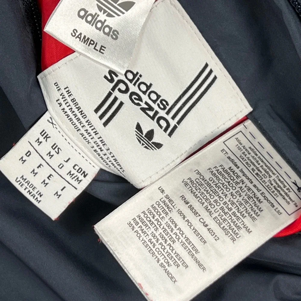 Adidas Spezial Mens Medium Navy Blue‎ Full Zip Bomber Jacket Sample CD2453